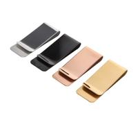 iplusmile 4pcs Stainless Steel Wedding Tie Clip for Men Business Meetings | Mirror Finish, Minimalist Style, Secure Bill Holder, Easy to Clean, Suitable for Weddings and Business