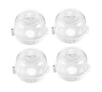 iplusmile 4pcs Stove Knob Covers White Abs Child Safety Guards for Oven and Stove Knobs, Protect Children and Pets, Prevent Accidental Ignition, Suitable for Most Hobs or Ovens