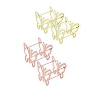 iplusmile 4PCS Stylish Metal Makeup Sponge Rack Gold Rose Gold Powder Puff Holder for Easy Storage Quick Drying Compact Beauty Accessory for Dresser Organization