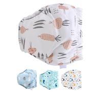 iplusmile 4pcs Training Pants Washable Diaper Pants Adjustable Cotton Pull up Nappies Breathable Comfortable Diapers for Babies 6-12kg Daily Wearing and Outing
