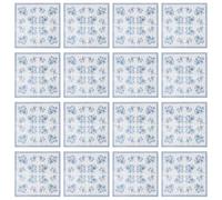 iplusmile 5 Packs Blue Floral Disposable Paper Napkins with Charming Countryside Pattern, High Absorbency and Convenient Use for Hotels and Wedding Events, of Decorative Dinner Napkins