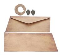 iplusmile 5 Sets of Kraft Paper Stationery Envelopes with Writing Paper, Portable and Easy to Use Invitation Envelopes Suitable for Handbag Or School Bag