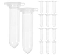 iplusmile 500pcs Tube Container Round Bottom with Cap for Laboratory Supplies High Transparency Sterilizable Design