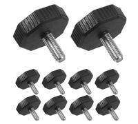 iplusmile 50pcs Adjustable Table Legs Levelers M8 Thread Screw in Plastic Feet with Quick Setup for Workspace Appliances and Tables Multipurpose Application Black Washer Leveling Plastic