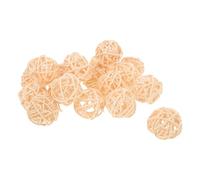 iplusmile 50pcs Christmas Rattan Wicker Decorative Balls 3cm Khaki Sphere
