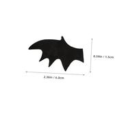 iplusmile 50pcs Mini Devil Bat Wings DIY Craft Accessories for Hair Clips Headbands Clothes Shoes Black Felt Fabric Embellishments for Halloween Party Decorations
