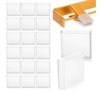 iplusmile 50pcs White Silicone Non-slip Hanger Grips Protective Covers for Pants Clips Anti-drop Strips Suitable for Indoor and Outdoor Clothing Hangers