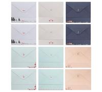 iplusmile 54pcs Paper Envelope Set with Chic Floral Letter Writing Paper for Wedding Invitations and Thank You Cards