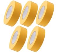 iplusmile 5pcs 16m Yellow Non-adhesive Flagging Tape Set Plastic Trail Marking Roll Hazard Area Construction Visible Warning Ribbon for Outdoor Safety