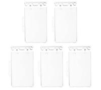iplusmile 5pcs Abs Horizontal Id Card Holder Sleeve Badge Protector Cover for Name Tags and Game Cards Sturdy for Office and Event Use