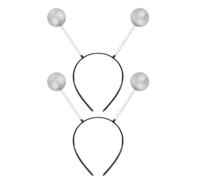 iplusmile 5pcs Antenna Headband Martian Head Boppers Silver Plastic Foam Party Favors for Birthday Party and Festive Occasions, Lightweight Comfort