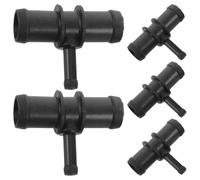 iplusmile 5pcs Auto Heater Water Line Adapter Black Plastic T-Shaped 3-Way Hose Connector Corrosion Protection for Car Cooling System Heater Core Radiator Coolant Hose