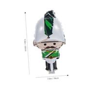 iplusmile 5pcs Christmas Nutcracker Foil Balloons Small Soldier Shape Festive Balloon Decorations for Xmas Party Photo Props and Holiday Celebration