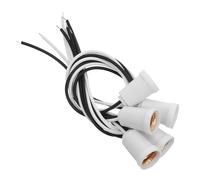 iplusmile 5pcs E12 Lamp Holder Socket with Cord White Pendant Bulb Holder Light Socket for Vintage Garden Office Ceiling Fixture Replacement