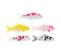 iplusmile 5pcs Lifelike Koi Fish Models Aquarium Decor Miniature Floating Artificial Fish Tank Ornaments for Photography Props and Cat Water