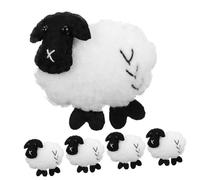 iplusmile 5pcs Mini Wool Felt Lamb Pendants for DIY Felting Crafts Delicate Sheep Keychain Charms with Fine Texture Multipurpose Hanging Ornaments for Handmade Decorations and Gift Making