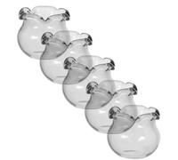 iplusmile 5pcs Miniature Glass Fish Bowl Tiny Fish Tank Decoration for Dollhouse and Landscapes Aquarium Accessories for Home Decor Realistic Miniature Design
