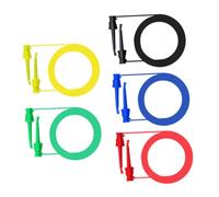 iplusmile 5pcs Multi Functional Electrical Testing Hook Silicone Probe Leads for Multimeter Dual Smd Ic Test Hooks Red Black Blue Yellow Green for Schools and Labs