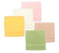 iplusmile 5pcs Multipurpose Pure Cotton Towels, Soft Absorbent Hand and Face Washcloths, Mixed Colors Suitable for Saliva and Bath Use Random Color
