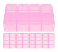 iplusmile 5pcs Portable Airtight Pill Boxes 8 Compartments Each, Compact Pp Tablet Organizers for Travel and Household Use, Convenient Medicine Storage for Office Workers and Travelers