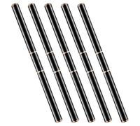 iplusmile 5pcs Rose Gold Double-ended Nail Art Liner Pens Portable Reusable Nail Painting Brush Kit for DIY Manicure Fine Detail Drawing Tools with Black Tips for Home Salon Use