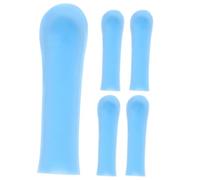 iplusmile 5Pcs Silicone Ear Spoon Replacement Tips Soft Non-Damaging Ear Wax Remover for Adults in Blue