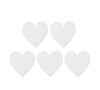 iplusmile 5pcs White Heart Shaped Canvas Boards for Painting and Sketching, Soft Surface Cotton Material, Painting Canvas Panel Boards for Artists and Students Beginners