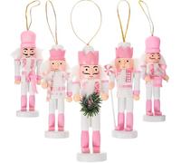 iplusmile 5pcs Wood Nutcracker Soldier Ornament Set, 13cm, Five Pieces