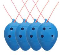 iplusmile 6 Holes Ocarina: 4 pcs Plastic 6-hole Instrument Alto C Pendant Ocarina for Kids Beginner,Blue