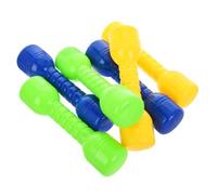 iplusmile 6 Pcs Plastic Children Barbells Small Exercise Dumbbells Set for Kindergarten Morning Fitness Training Toys Random Colors