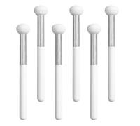 iplusmile 6 Pcs Portable Mushroom Sponge Concealer Brush for Makeup, Skin-friendly Wood Handle, Professional and Family Use, White Colour, for Precise Face Concealing