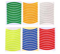 iplusmile 6 Sheets 72 Pcs Reflective Stickers Motorcycle High Brightness Adhesive Tape with Reflective Film Will Not Fade the Sun for Cycling at Night and Bike Decoration Random Color