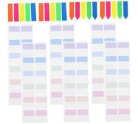iplusmile 640pcs Writable Page Marker Tabs Transparent Pastel Self Adhesive Divider Tabs for Books Office School Reusable Annotating Stickers with Arrow Flat Styles for Note Taking and