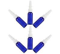 iplusmile 6pcs 30ml Blue Pet Cosmetic Refillable Spray Bottles with Nasal Mist Sprayer for Travel Toiletries and Liquid Sub Packaging