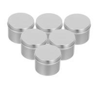 iplusmile 6pcs Aluminum Jars with Screw Lids for Candle Making Tea Storage Spice Containers Portable Small Canisters for Coffee Cosmetics Jewelry Organization