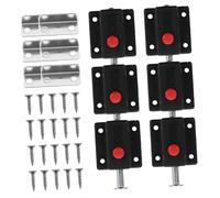 iplusmile 6pcs Black Spring Loaded Bolt Latch for Cabinet Doors with Push Button Abs Zinc Alloy Construction Secure Fit Furniture Hardware for Door Security and Modern Style