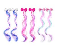 iplusmile 6pcs Bow Hairpins Clips Set and - Shiny Silver, Pink, and Rose Red Bow-knot Hair Barrettes with Duckbill Alligator Clips for Wigs, Braided and Curly Hair Accessories