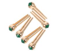 iplusmile 6pcs Brass Acoustic Guitar Bridge Pins Green with High Wear Resistance and Enhanced Resonance, Sturdy Replacement Bridge Pins for Acoustic Guitar Strings