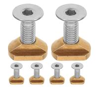 iplusmile 6pcs Brass T-nuts Hydrofoil Mounting Hardware Kit for Hydrofoil Track with Stainless Steel Screws, Precision Engineered for Firm Attachment during Paddleboard Sessions and Marine