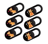iplusmile 6pcs Cartoon Dog Heart Webcam Privacy Cover Set, Self-adhesive Slide Laptop, Tablet, and Phone Camera Covers for Privacy Protection