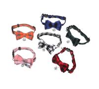 iplusmile 6pcs Cat Collars Bells Bow Tie Pet Collars for Kittens Decorative Safety Breakaway Design for Parties and Daily Wear