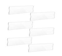 iplusmile 6Pcs Clear Acrylic Name Plate Holder for Door and Wall Transparent Sign Frame for Office Classroom Meeting Easy Update Desk and Wall Display for Names Titles Numbers