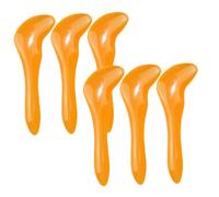 iplusmile 6pcs Guasha Plate Scraping Tools Beeswax Yellow with Ergonomic Handle for Eyes and Shoulders Remove Blood Stasis Facial Massage Beauty Tool