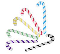iplusmile 6Pcs Large Inflatable Candy Cane Balloons Colorful Candy Cane Walking Stick Party Decorations for Christmas Indoor Outdoor Holiday Events