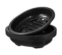 iplusmile 6pcs Large Oval Plastic Flowerpots with Drainage Decorative Plant Containers for Indoor Outdoor Gardening Succulent Bonsai Balcony Planter Bowls