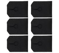 iplusmile 6pcs Men’s Head Protective Sleeves Black Leather Manual Case Shaving Travel Accessories Safety Cover Storage and Portable Use