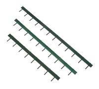 iplusmile 6pcs Miniature Road Barrier Set for Micro Landscape Train Diorama, Sand Table Scenery Material with 3 Sizes, Dark Green Model Railway Accessories for Scenic Crafting