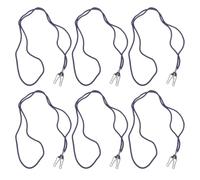 iplusmile 6pcs Mitten Clips with String, Nylon Glove Holders with Secure Attachment and Increased Insulation, Practical Neck Lanyard Straps for Skiing and Playing in Navy