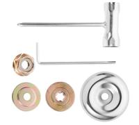 iplusmile 6pcs Multifunctional Lawn Mower Replacement Wrench and Metal Cutter Disc Set for Garden Trimmer and Weed Removal, Compatible with Outdoor Yard Mower Parts