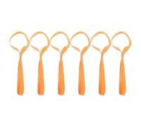 iplusmile 6pcs Orange Nylon Soft Tie down Straps Heavy Duty Lashing Loops for Securing Cargo and Motorcycles Easy to Tie Multipurpose Loops for Travel and Storage